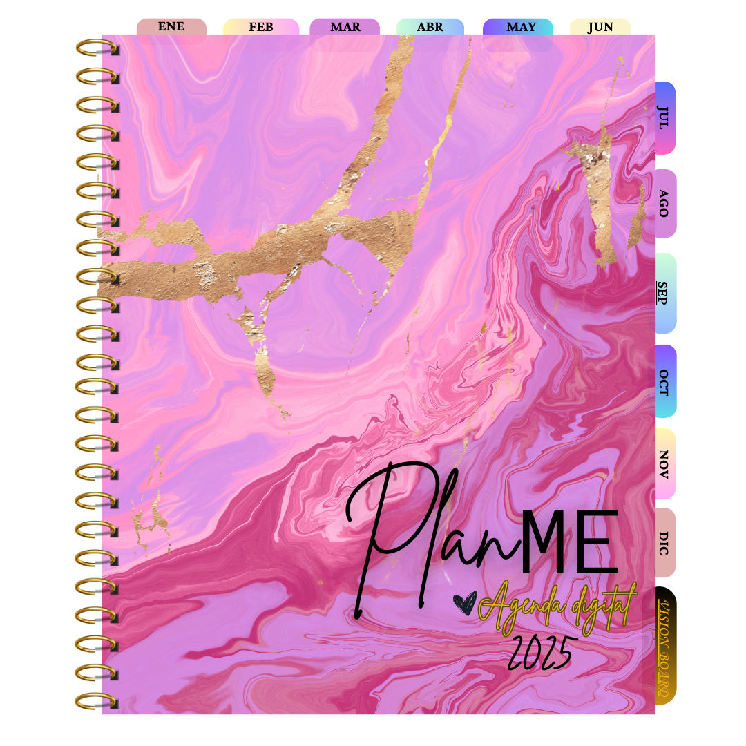 Agenda Digital Interactiva - PlanMe 2025 COMBO x3 Malva, Aguamarina Feel, Elegant Black + Cortesía de regalo